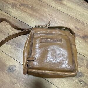 Fossil Tan Leather Shoulder Bag